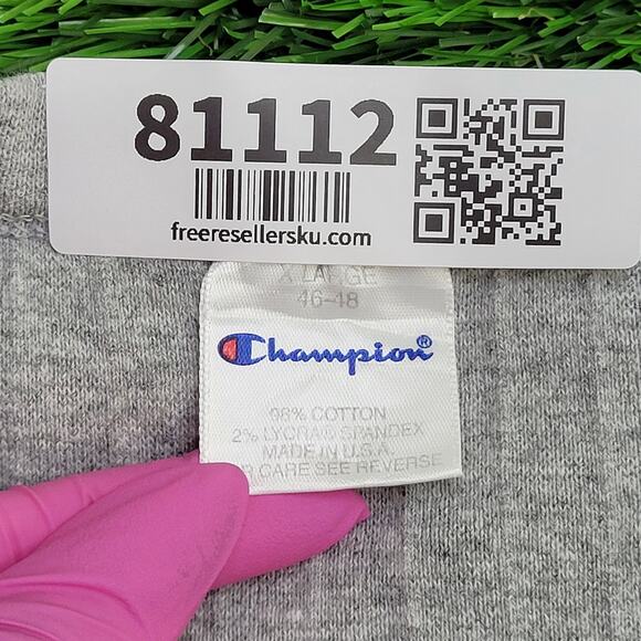 Vintage Champion Ribbed Sweater Large 22x28 Gray - Picture 8 of 13